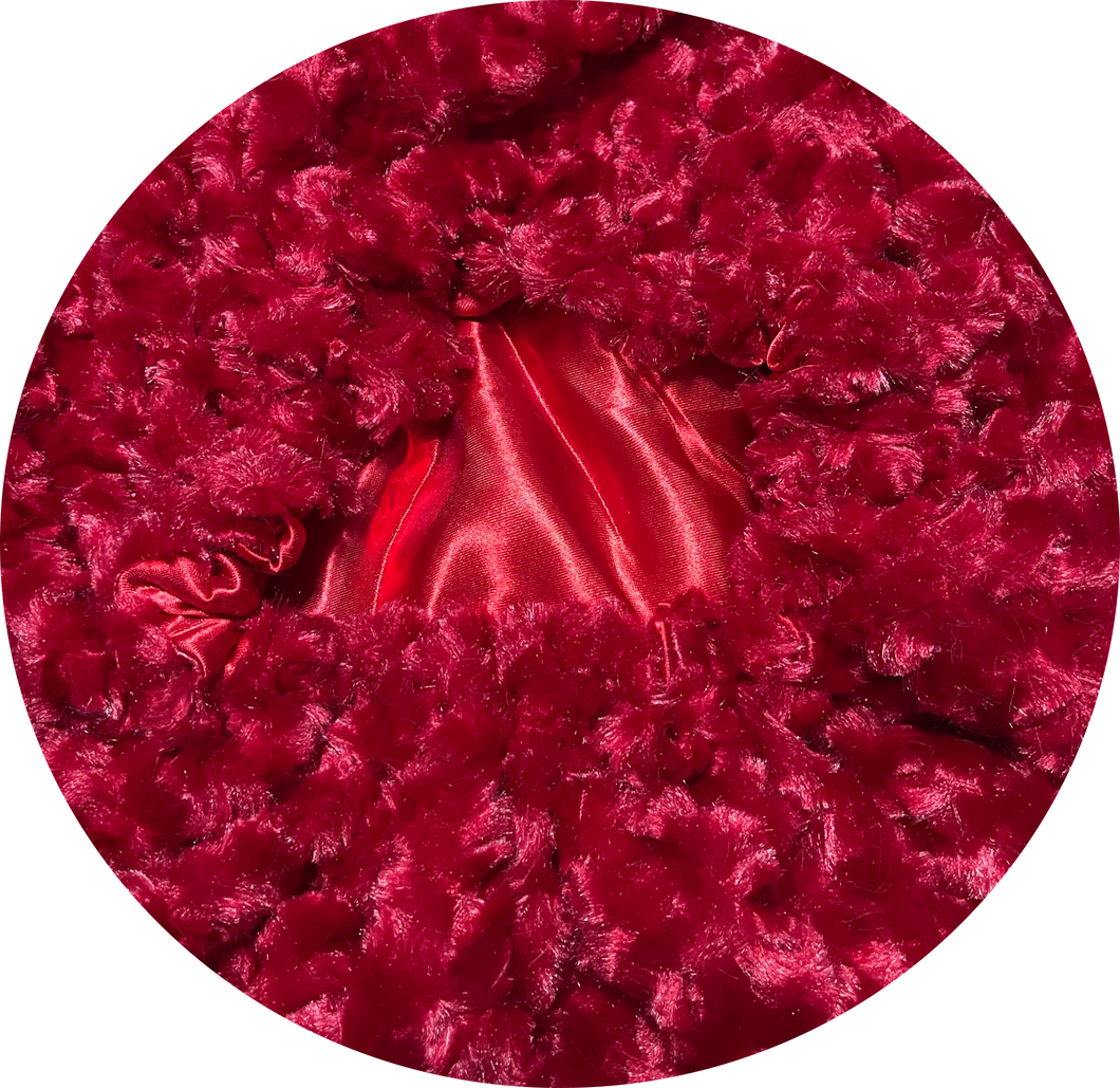 Red SBB Fur Bonnet
