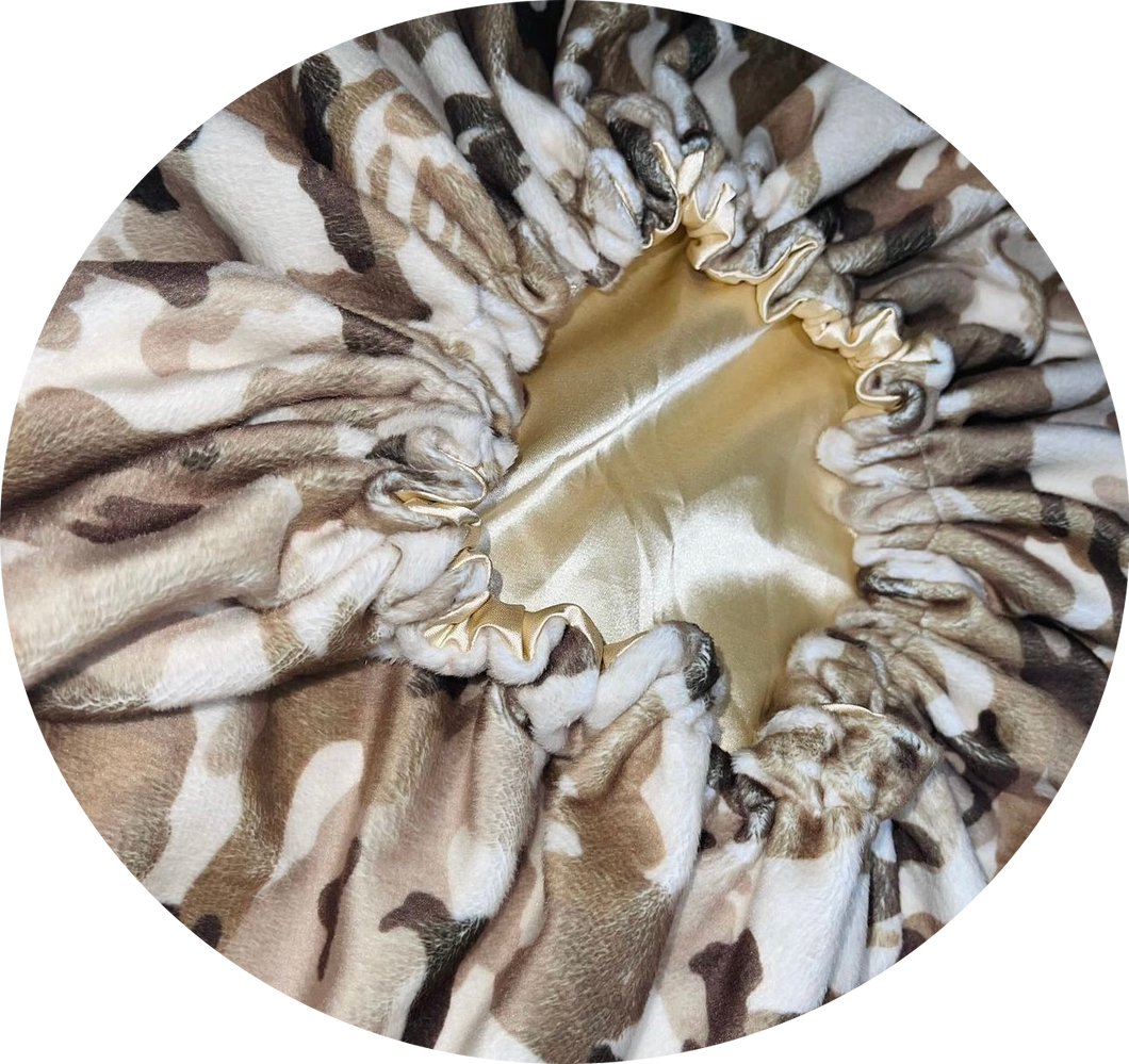 Brown Camo SBB Velvet Bonnet