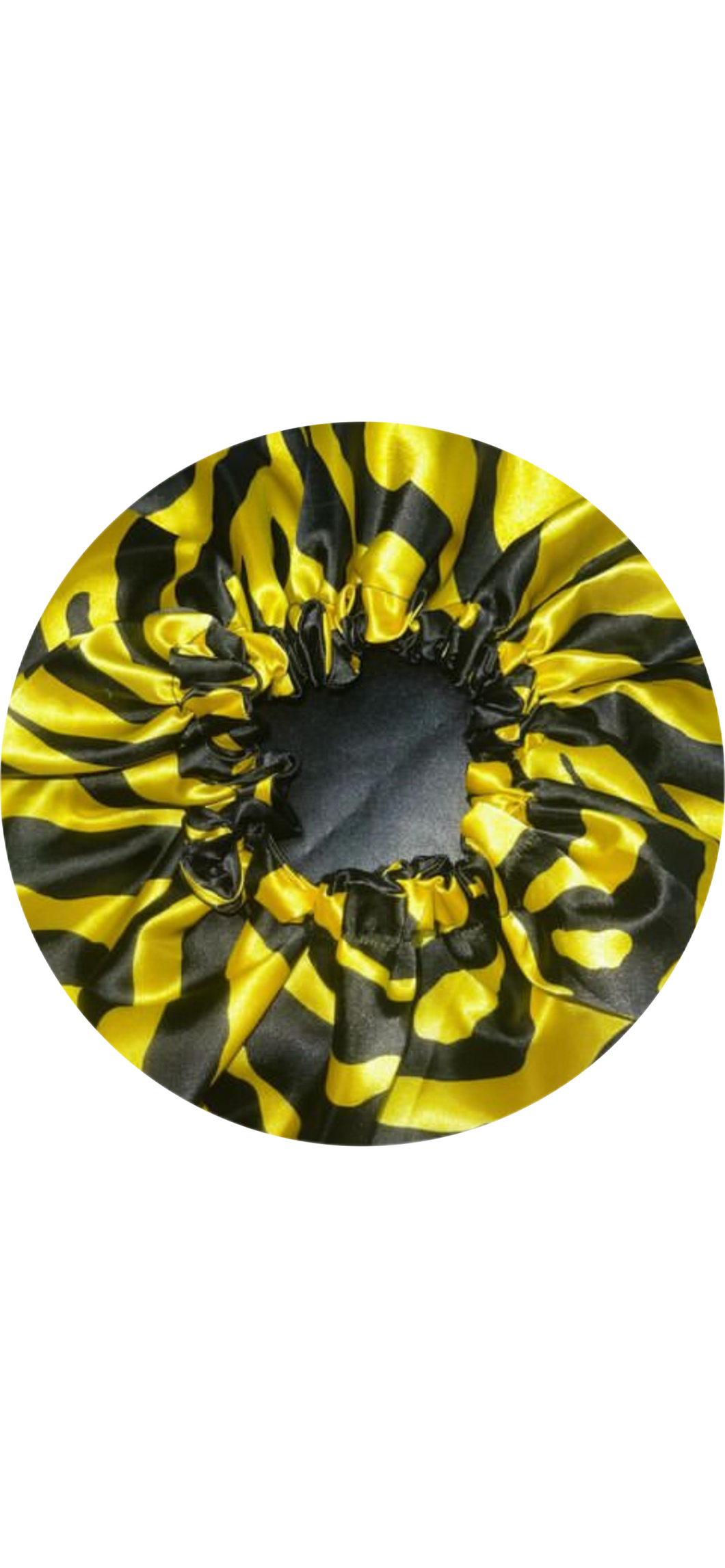 Black and Yellow Stripped SBB Satin Bonnet